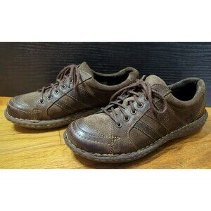 Born Melissa Women Brown Casual Leather Sneaker Shoe Size 7 EUR 38 W22112 EUC